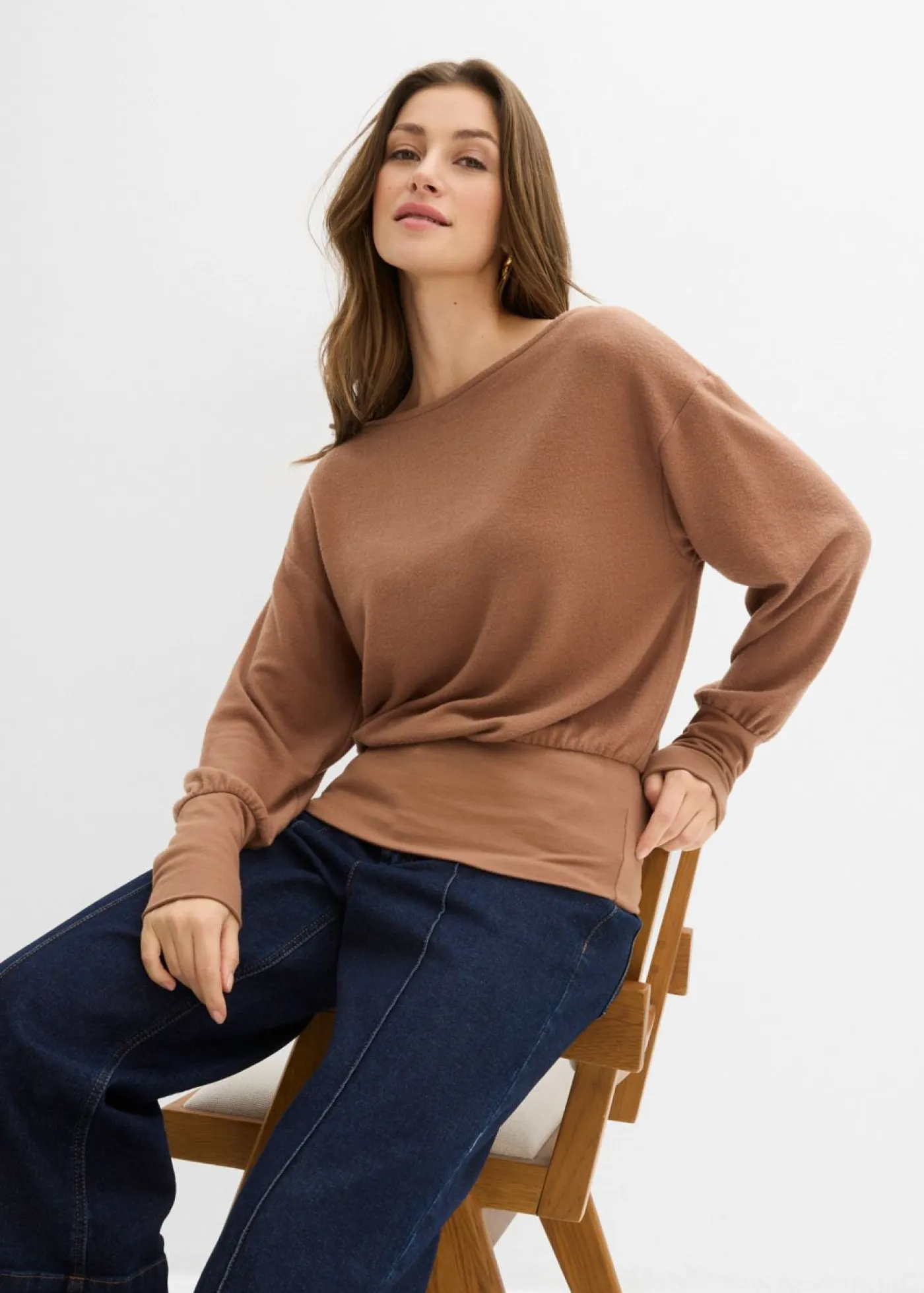 Mujer bonprix bonprix Camiseta de manga larga de suave mezcla de viscosa