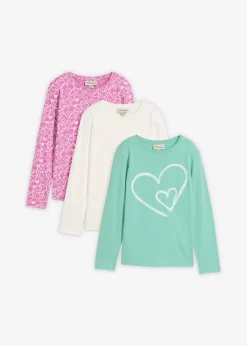 Niños bonprix bonprix Camiseta de manga larga de algodón orgánico puro (3 unidades)