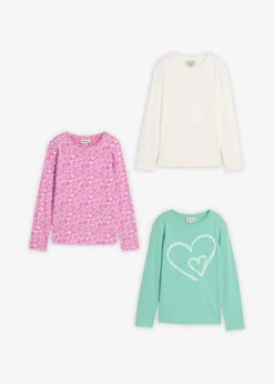 Niños bonprix bonprix Camiseta de manga larga de algodón orgánico puro (3 unidades)