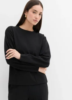 bonprix bonprix Esenciales|Camisetas>Camiseta de manga larga de Punto di Roma Negro