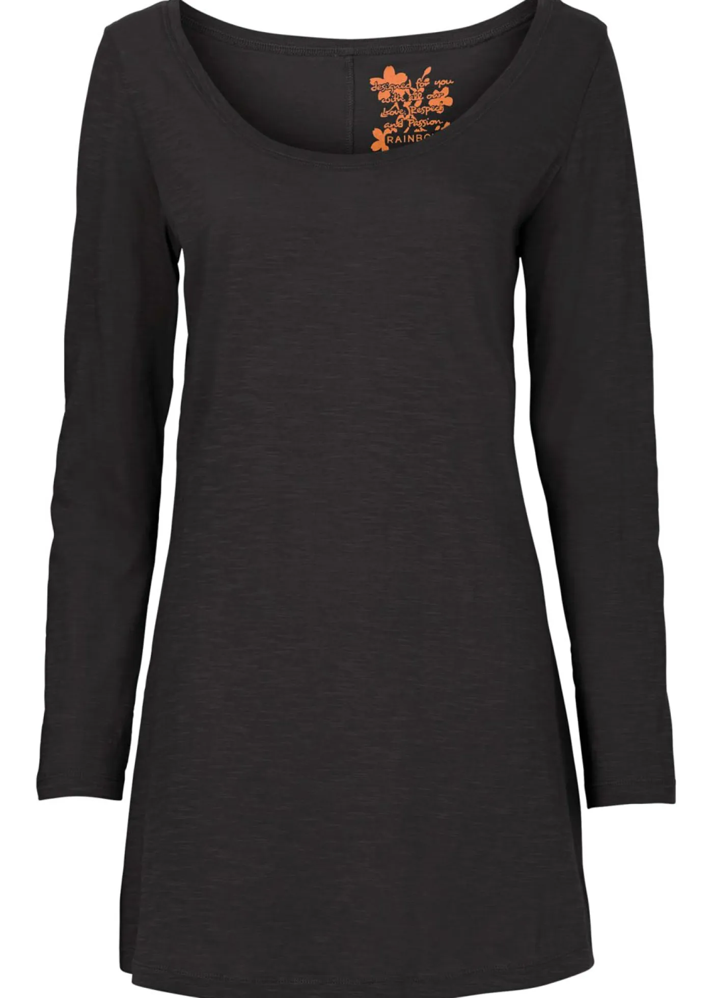 bonprix bonprix Camisetas>Camiseta de manga larga de algodón puro Negro