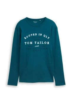 bonprix Tom Tailor Camisetas Y Polos>Camiseta de manga larga de Tom Tailor Verde azulado