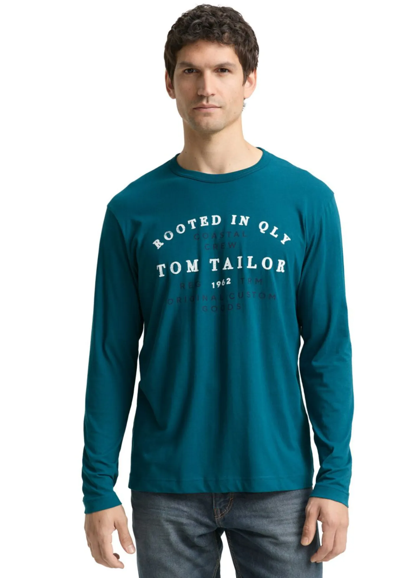 bonprix Tom Tailor Camisetas Y Polos>Camiseta de manga larga de Tom Tailor Verde azulado