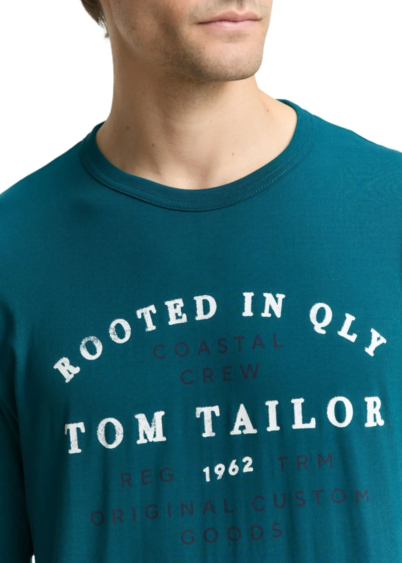 bonprix Tom Tailor Camisetas Y Polos>Camiseta de manga larga de Tom Tailor Verde azulado