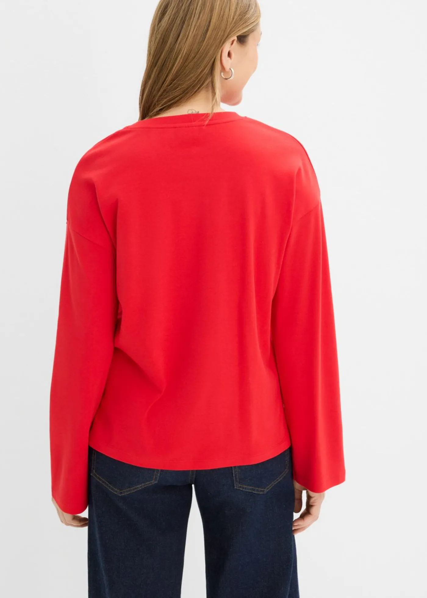 Mujer bonprix bonprix Camiseta de manga larga de algodón pesado