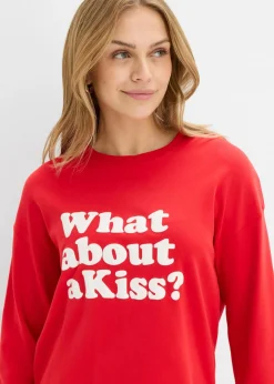 Mujer bonprix bonprix Camiseta de manga larga de algodón pesado