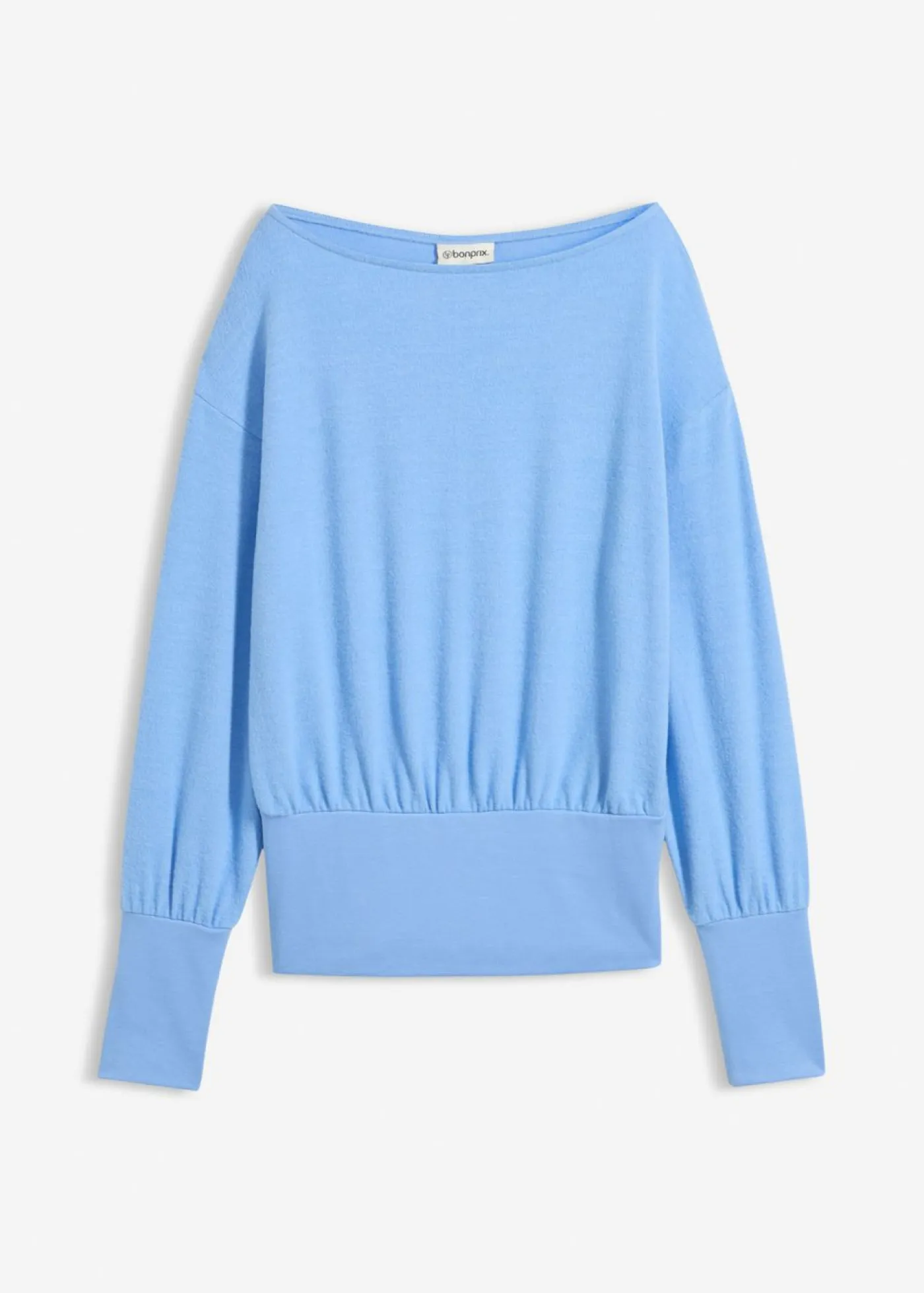 bonprix bonprix Camisetas|Novedades>Camiseta de manga larga de suave mezcla de viscosa azul provenzal