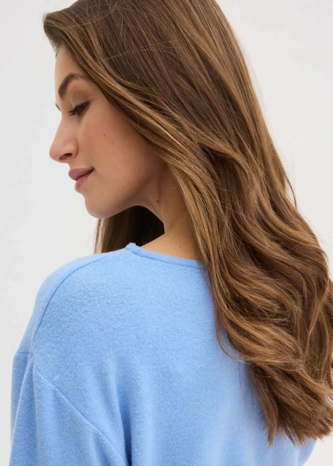 bonprix bonprix Camisetas|Novedades>Camiseta de manga larga de suave mezcla de viscosa azul provenzal