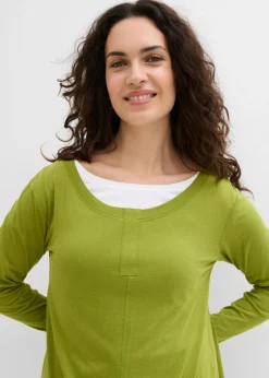 Mujer bonprix bonprix Camiseta de manga larga de mezcla de viscosa y algodón