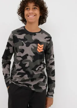 Niños bonprix bonprix Camiseta de manga larga de algodón puro (3 unidades)