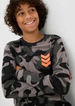 Niños bonprix bonprix Camiseta de manga larga de algodón puro (3 unidades)