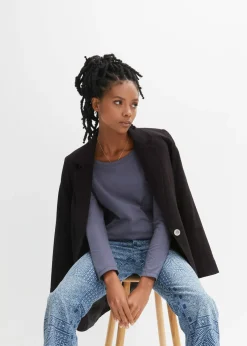 Mujer bonprix bonprix Camiseta de manga larga de algodón puro