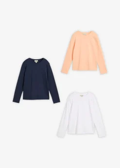 Niños bonprix bonprix Camiseta de manga larga de algodón orgánico puro (3 unidades)