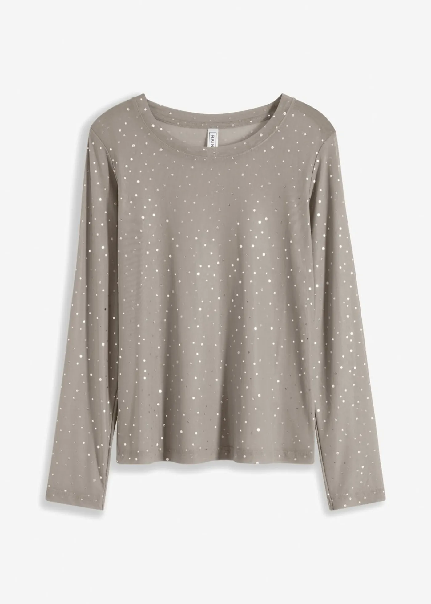 Mujer bonprix bonprix Camiseta de manga larga de malla brillante