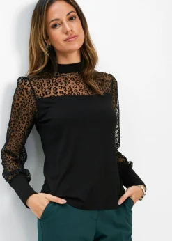 Mujer bonprix bonprix Camiseta de manga larga de suave mezcla de viscosa