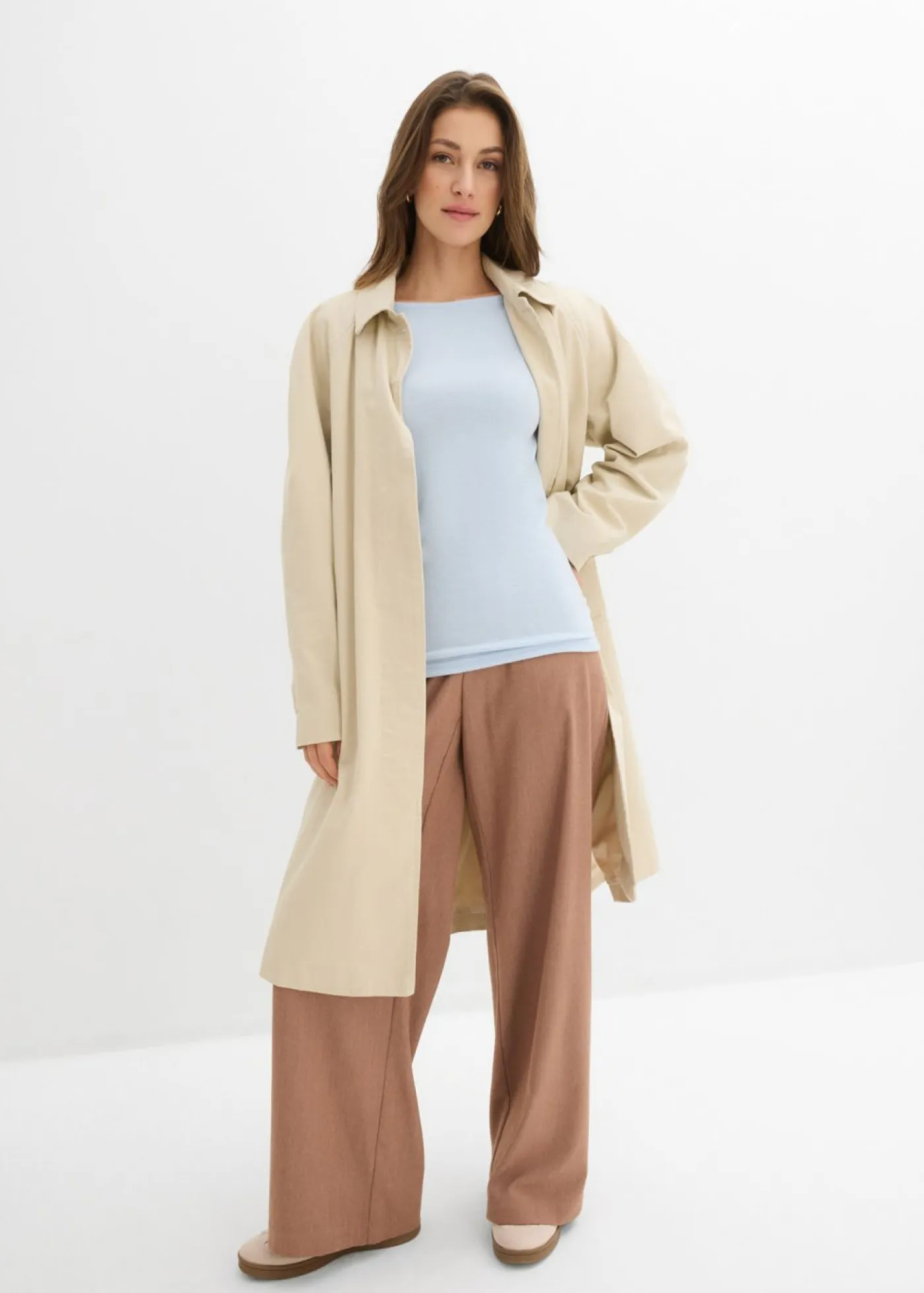 bonprix bonprix Camisetas|Novedades>Camiseta de manga larga de suave mezcla de viscosa azul pálido