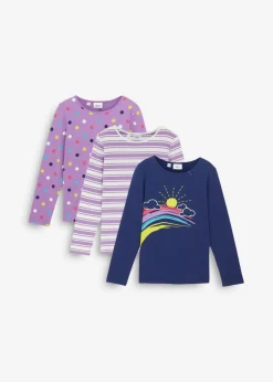 Niños bonprix bonprix Camiseta de manga larga de algodón orgánico (3 unidades)