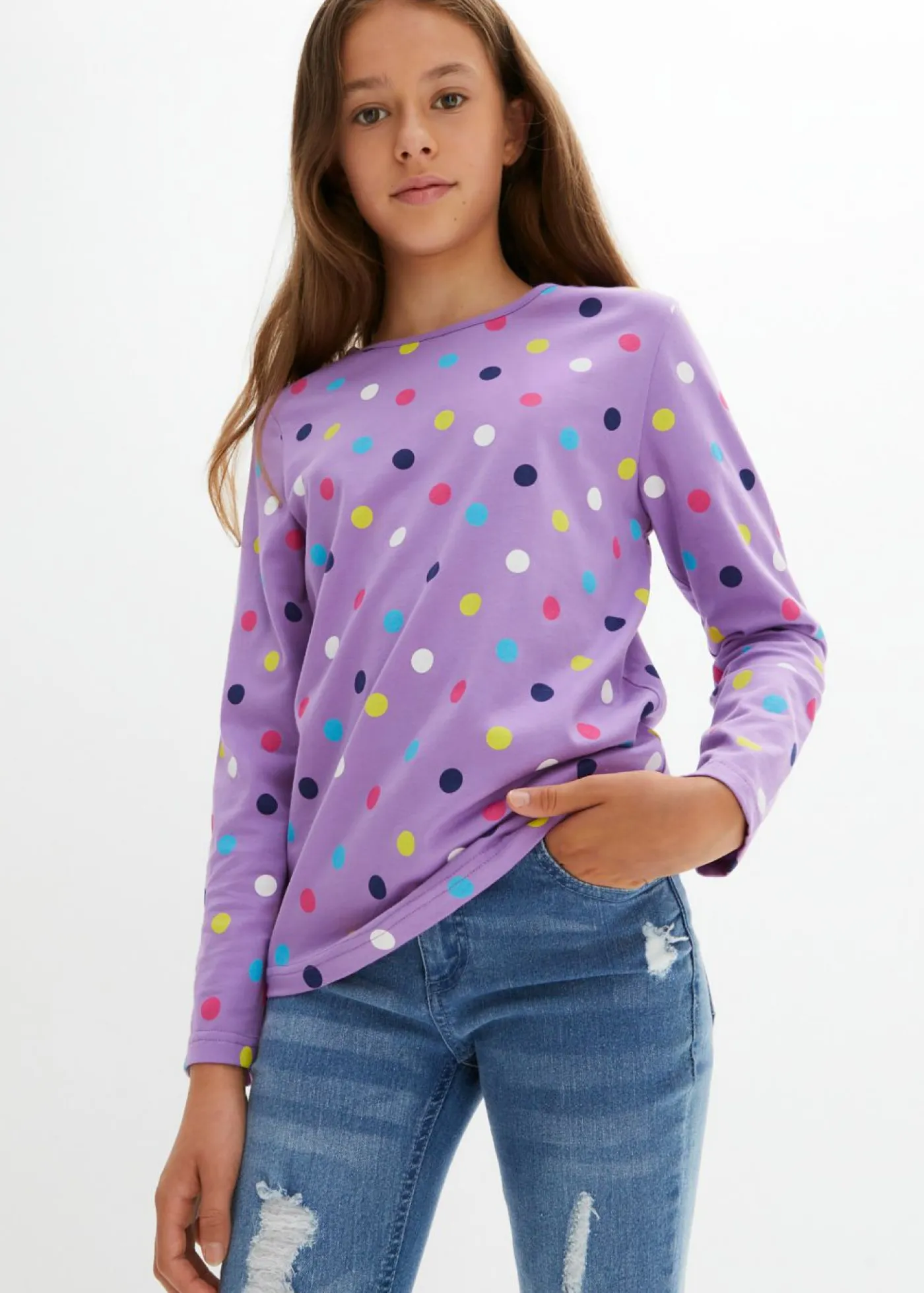 Niños bonprix bonprix Camiseta de manga larga de algodón orgánico (3 unidades)