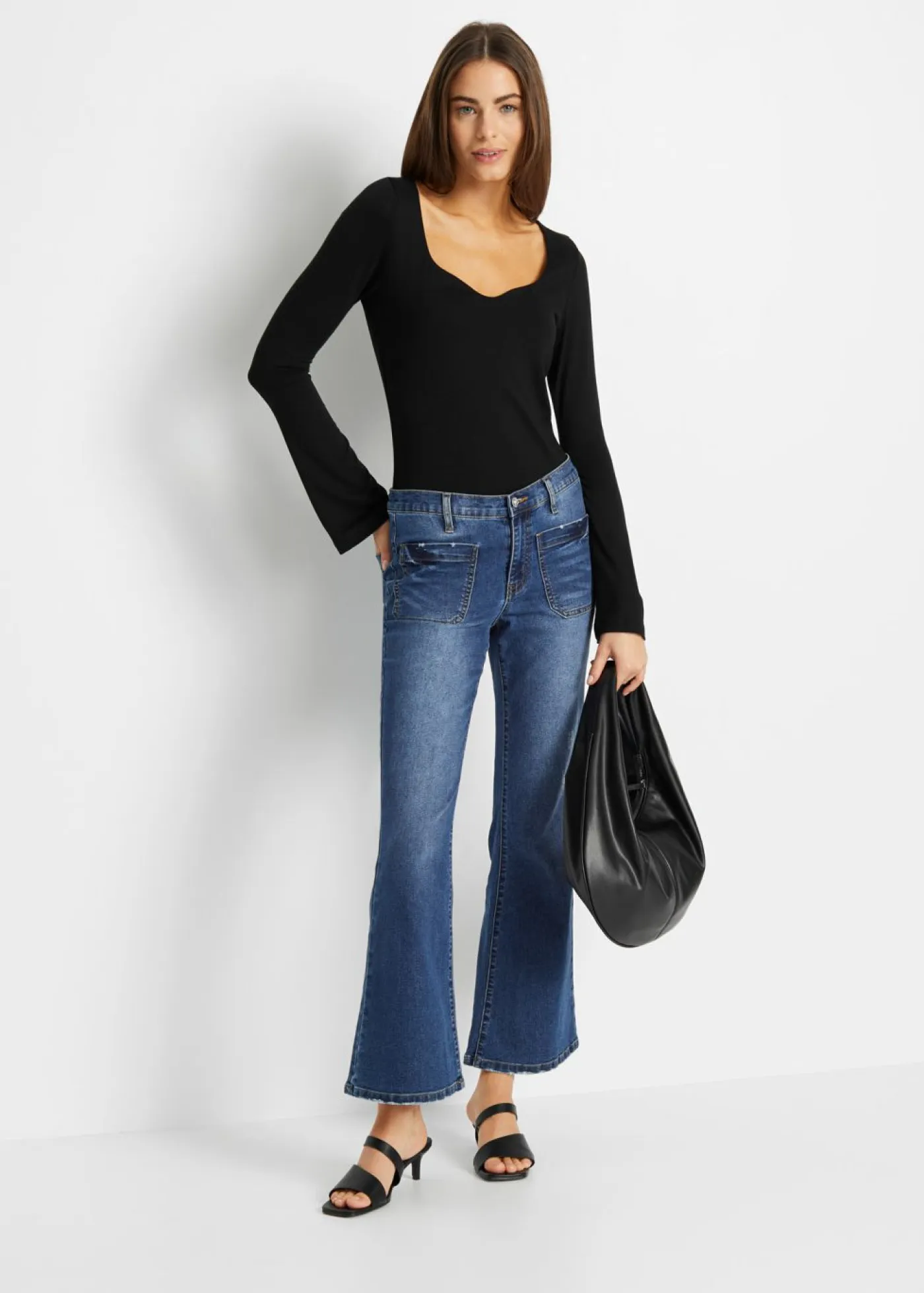 Mujer bonprix bonprix Camiseta de manga larga de mezcla de viscosa