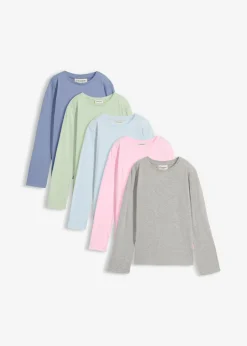Niños bonprix bonprix Camiseta de manga larga de algodón orgánico puro (5 unidades)