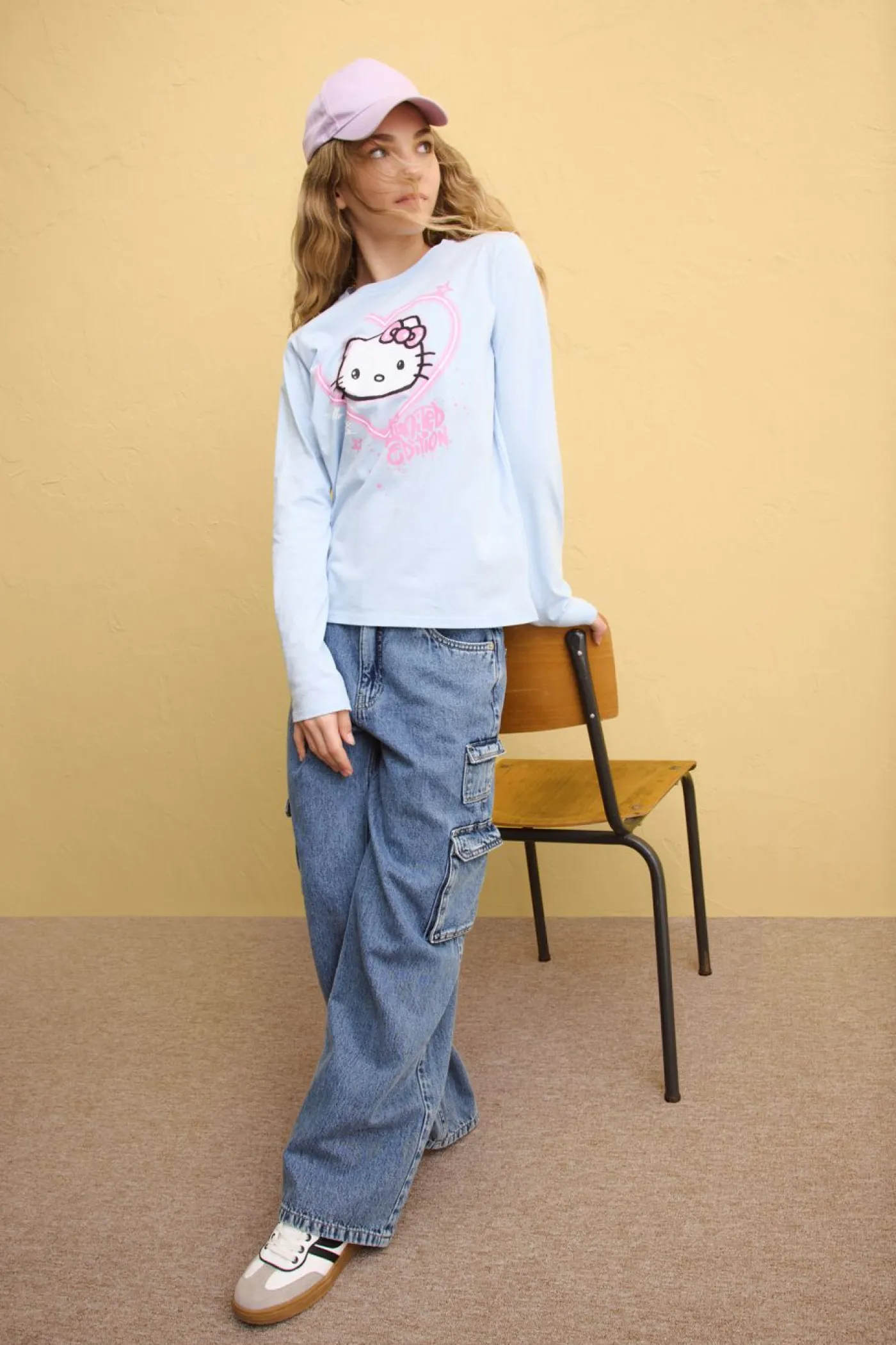 Niños bonprix Hello Kitty Camiseta de manga larga de Hello Kitty de algodón puro