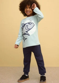 Niños bonprix bonprix Camiseta de manga larga de algodón orgánico puro (2 unidades)