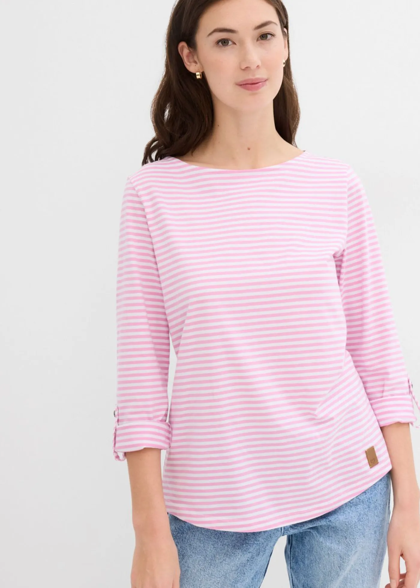 Mujer bonprix bonprix Camiseta de manga larga de algodón puro