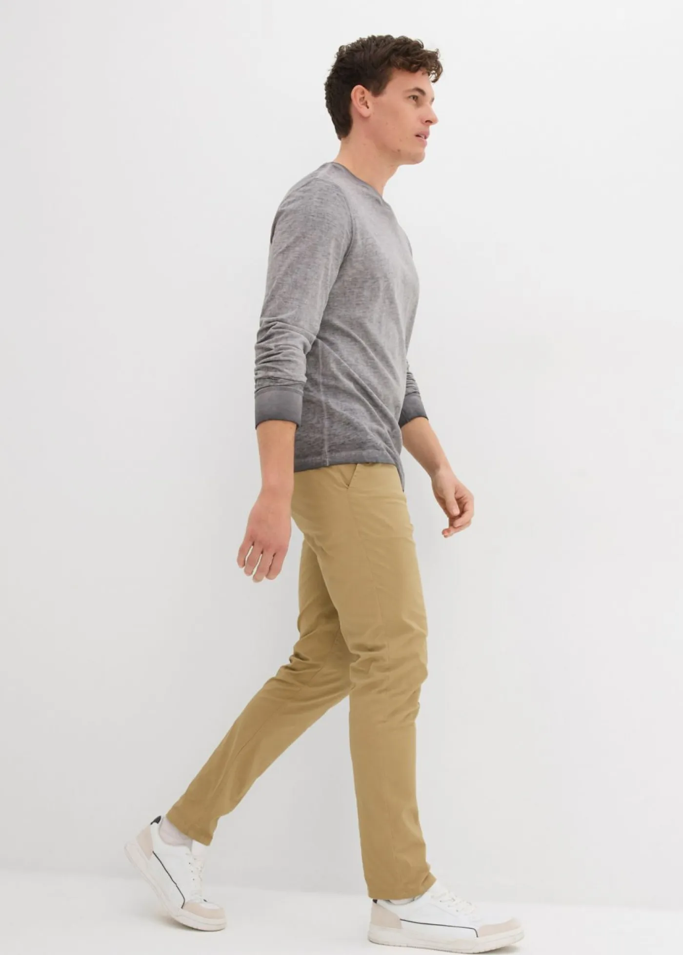 bonprix bonprix Camisetas Y Polos>Camiseta de manga larga de algodón orgánico (2 unidades) índigo+pizarra