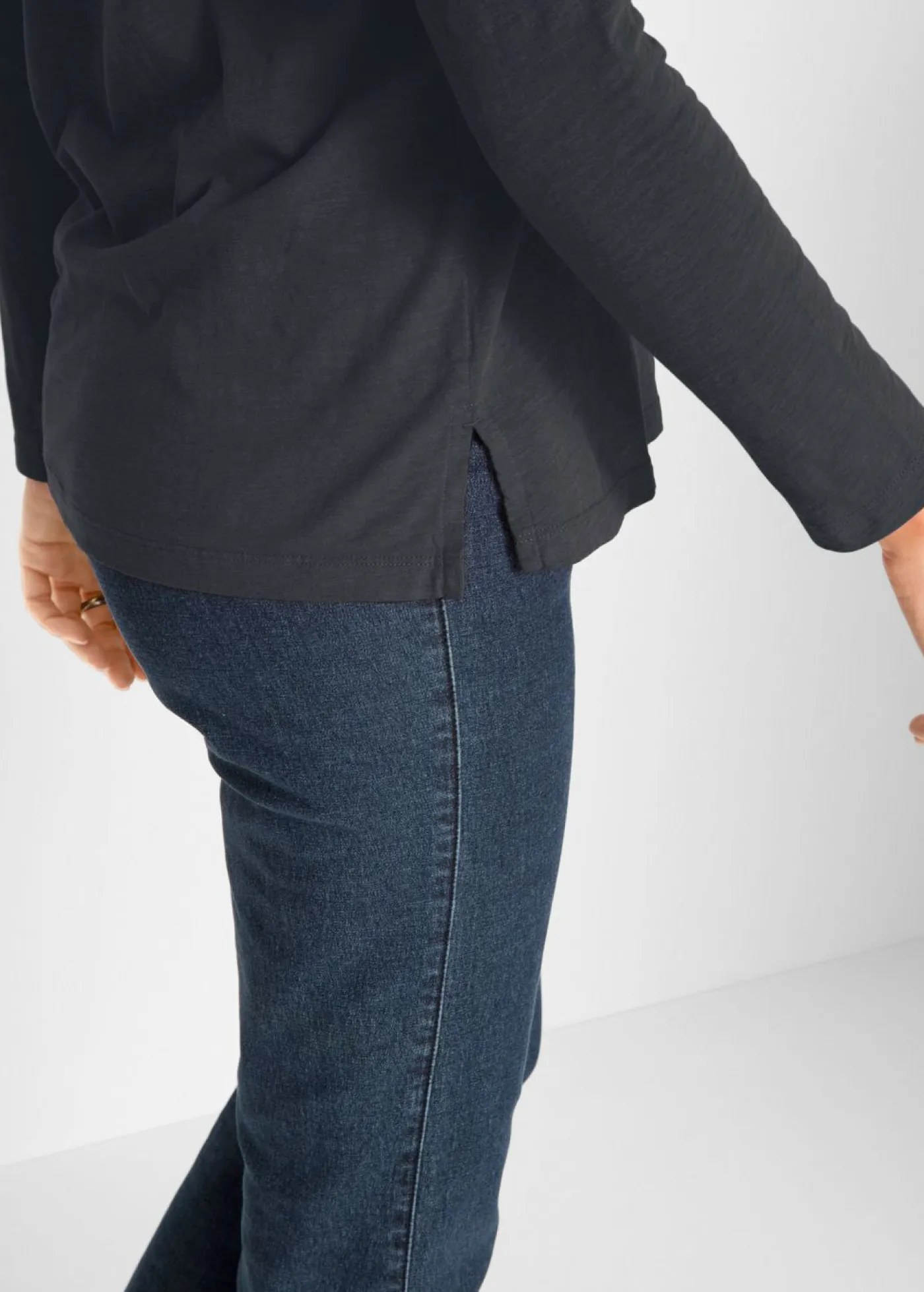 Mujer bonprix bonprix Camiseta de manga larga en algodón con estampado de búho