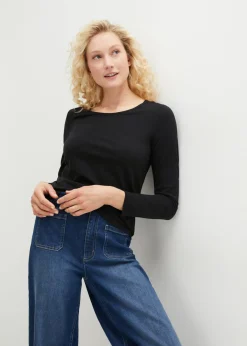 bonprix bonprix Básicos|Camisetas>Camiseta de manga larga (2 unidades) Negro-negro