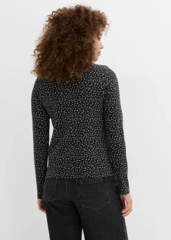 Mujer bonprix bonprix Camiseta de manga larga (2 unidades) de mezcla de algodón y elastano