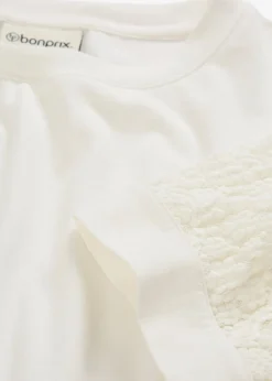 bonprix bonprix Camisetas|Novedades>Camiseta de mezcla de algodón Blanco lana