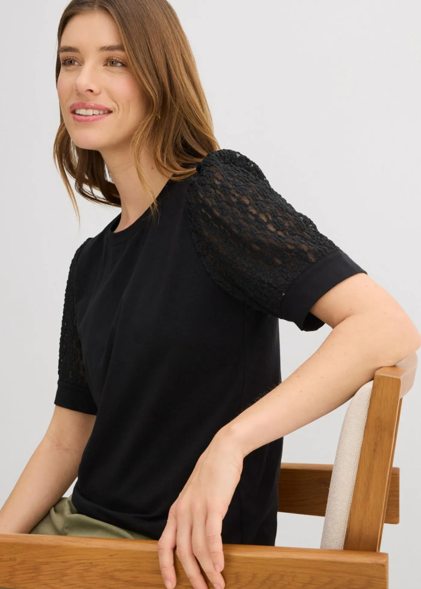 Mujer bonprix bonprix Camiseta de mezcla de algodón