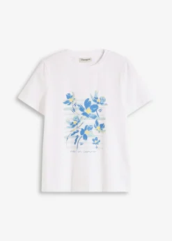 Mujer bonprix bonprix Camiseta de mezcla de algodón elástico