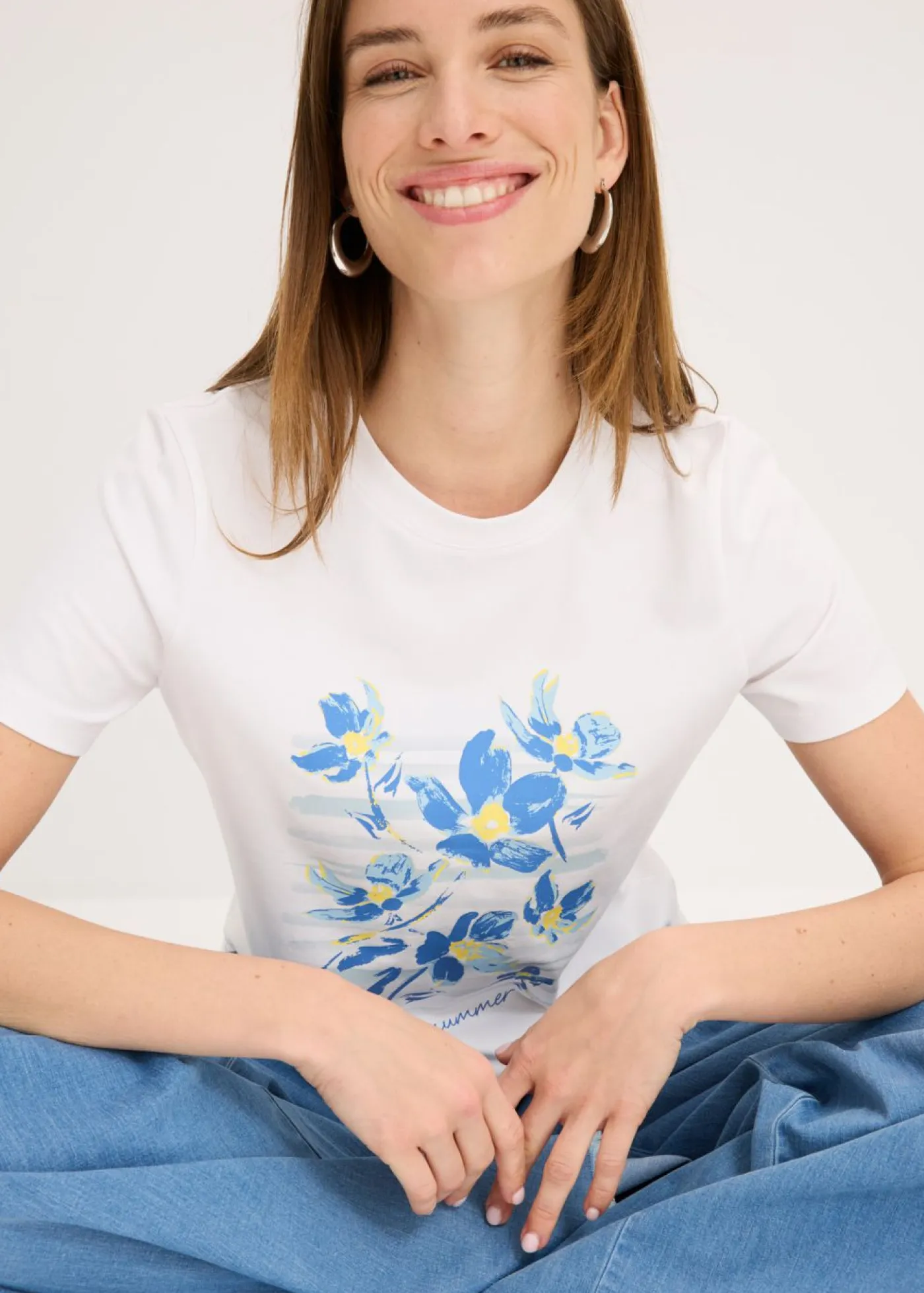 Mujer bonprix bonprix Camiseta de mezcla de algodón elástico