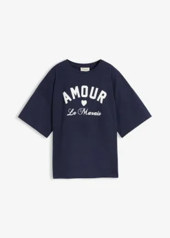 Mujer bonprix bonprix Camiseta de mezcla de algodón elástico