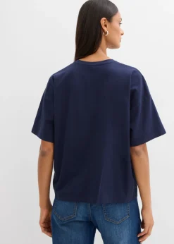 Mujer bonprix bonprix Camiseta de mezcla de algodón elástico