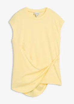 Mujer bonprix bonprix Camiseta de mezcla de viscosa con dobladillo asimétrico