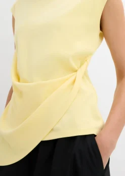 Mujer bonprix bonprix Camiseta de mezcla de viscosa con dobladillo asimétrico