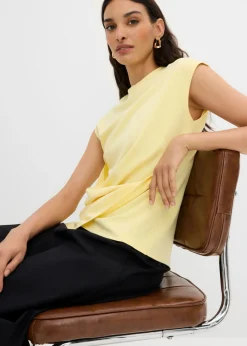 Mujer bonprix bonprix Camiseta de mezcla de viscosa con dobladillo asimétrico