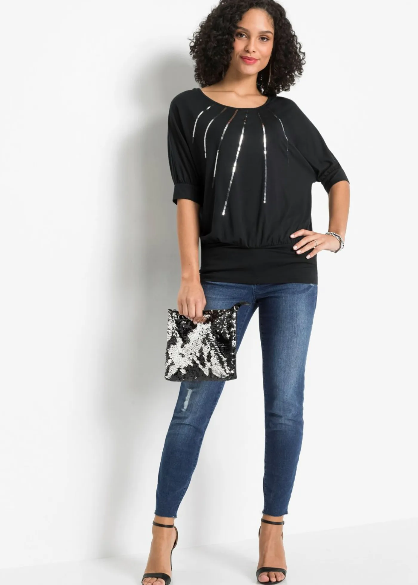 Mujer bonprix bonprix Camiseta de mezcla de viscosa fluida