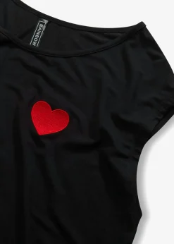 Mujer bonprix bonprix Camiseta de mezcla de viscosa fluida con dobladillo asimétrico