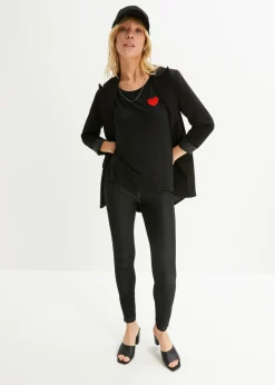 Mujer bonprix bonprix Camiseta de mezcla de viscosa fluida con dobladillo asimétrico