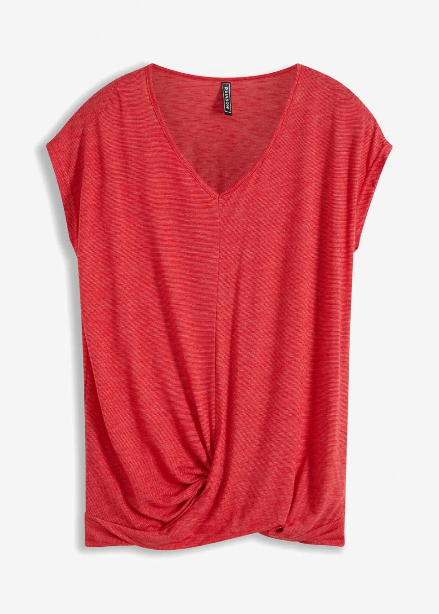 bonprix bonprix Camisetas>Camiseta de mezcla de viscosa Rojo jaspeado