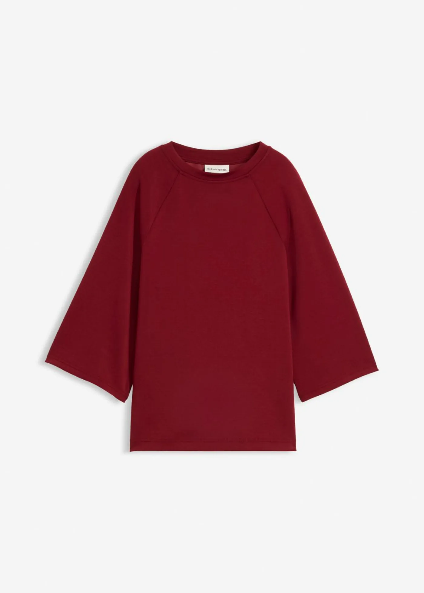 bonprix bonprix Camisetas>Camiseta de neopreno con inserto elástico Rojo rubí