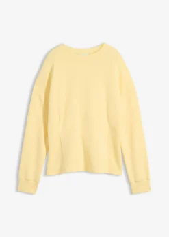 bonprix bonprix Ropa Cómoda|Novedades>Camiseta de neopreno entallada Amarillo claro