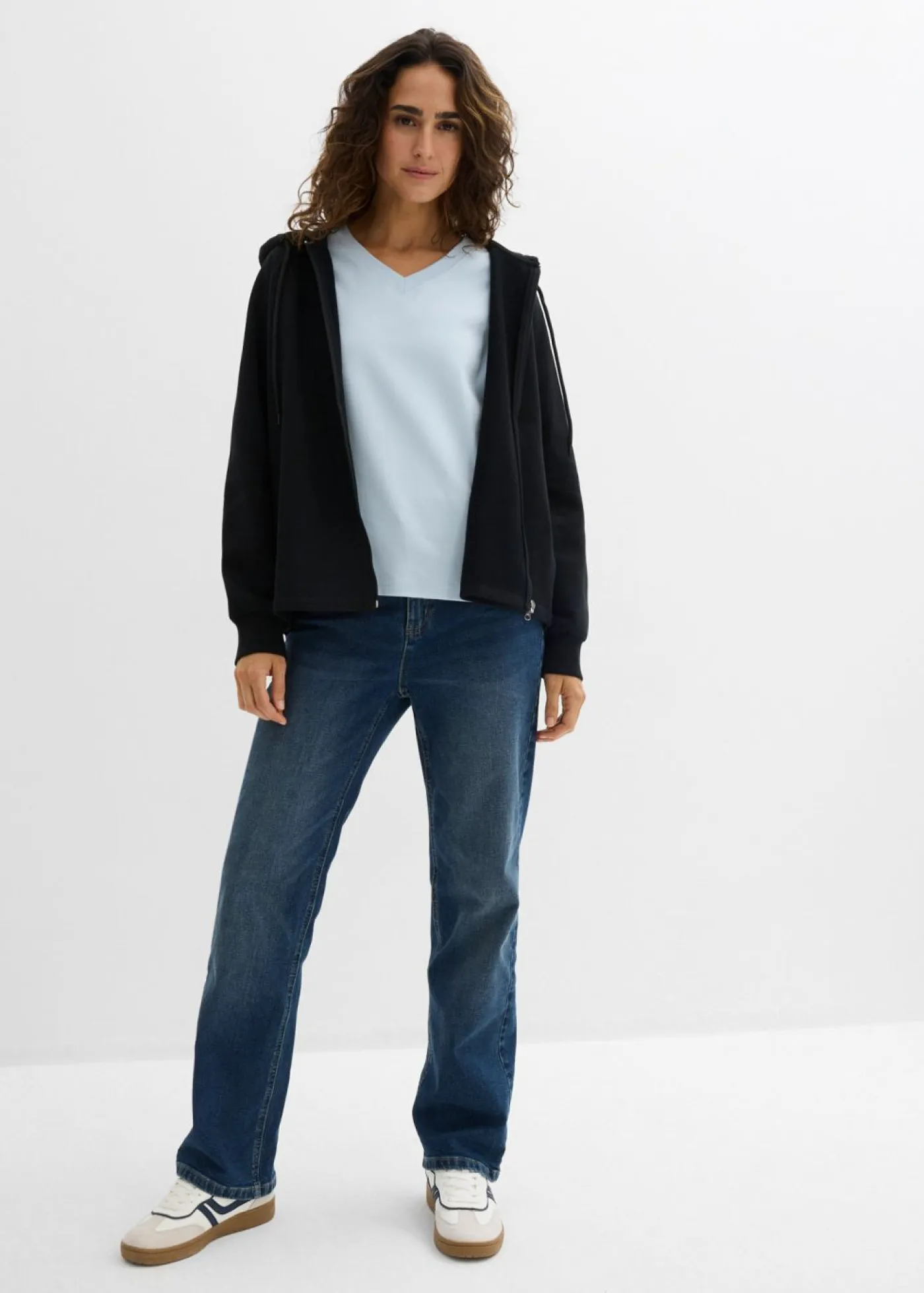 bonprix bonprix Básicos|Camisetas>Camiseta de punto grueso de algodón orgánico puro (2 unidades) azul pálido-azul marino