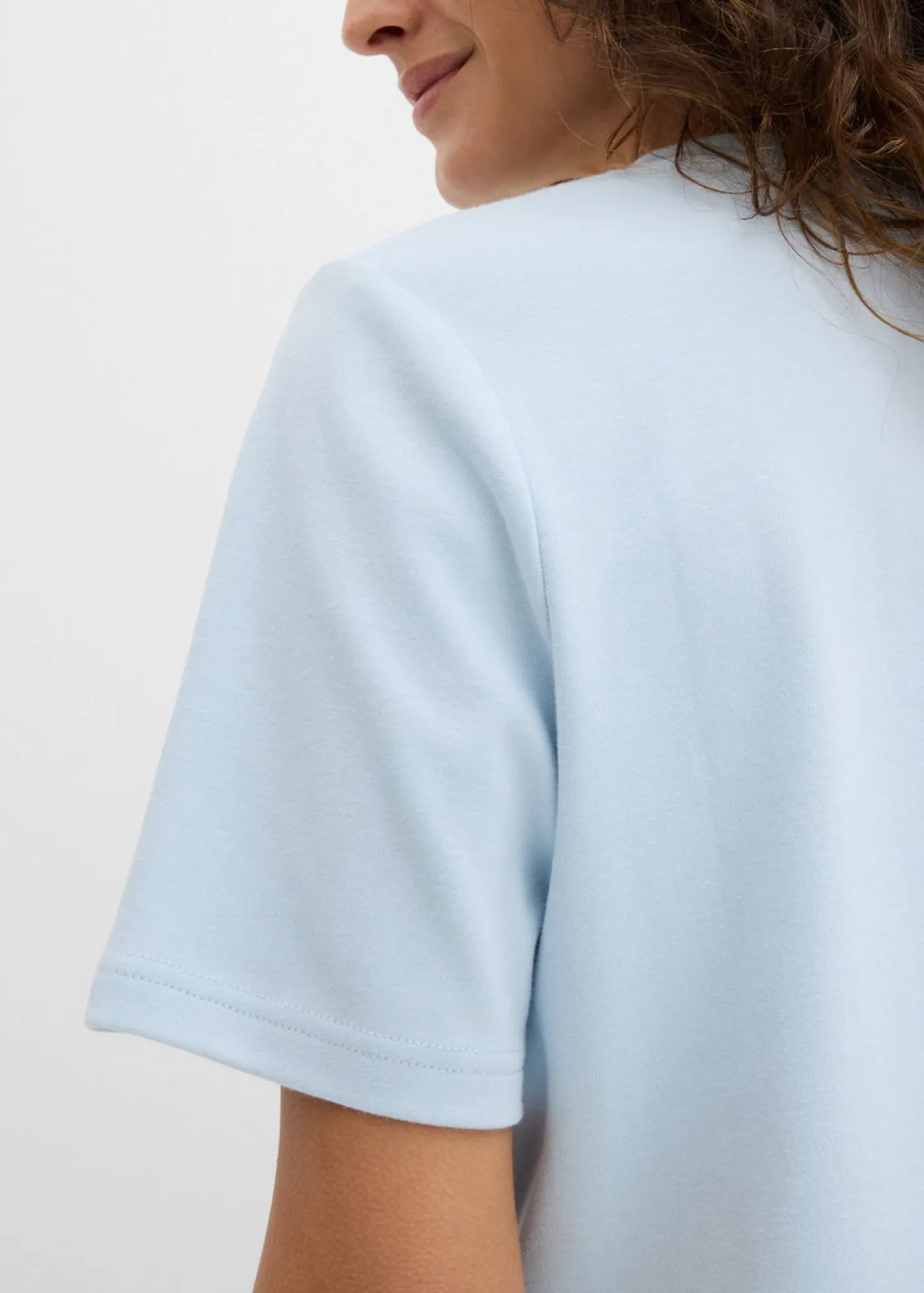 bonprix bonprix Básicos|Camisetas>Camiseta de punto grueso de algodón orgánico puro (2 unidades) azul pálido-azul marino