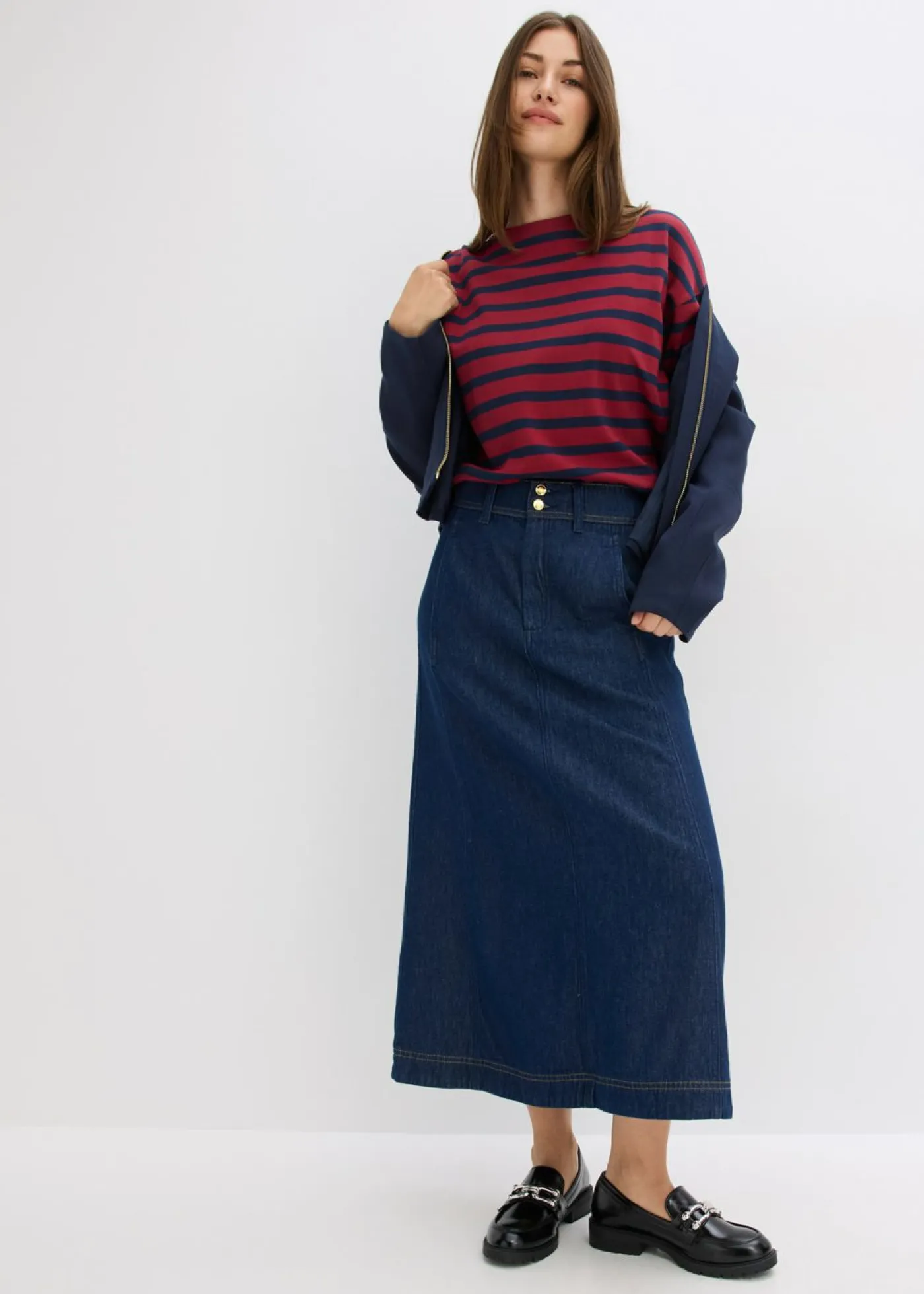 Mujer bonprix bonprix Camiseta de rayas de algodón orgánico puro