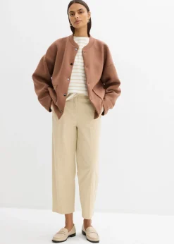 Mujer bonprix bonprix Camiseta de rayas de algodón orgánico con manga larga